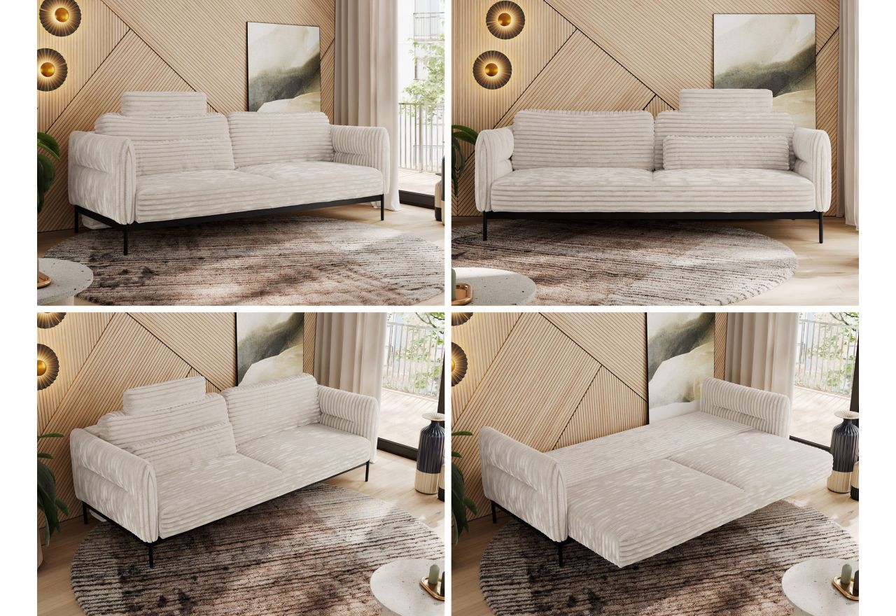 Sofa SALENTO - beżowy, sztruks