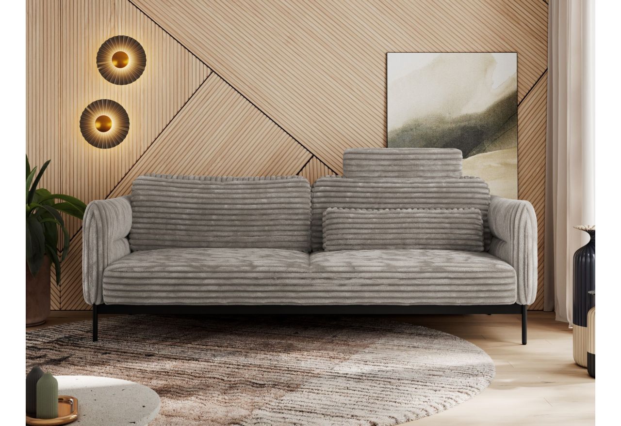 Sofa SALENTO - jasnobrązowy, sztruks