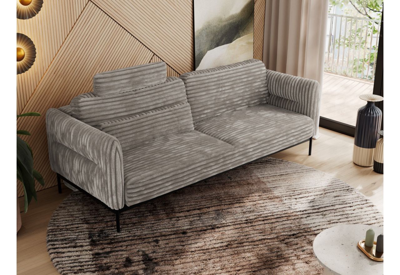 Sofa SALENTO - jasnobrązowy, sztruks