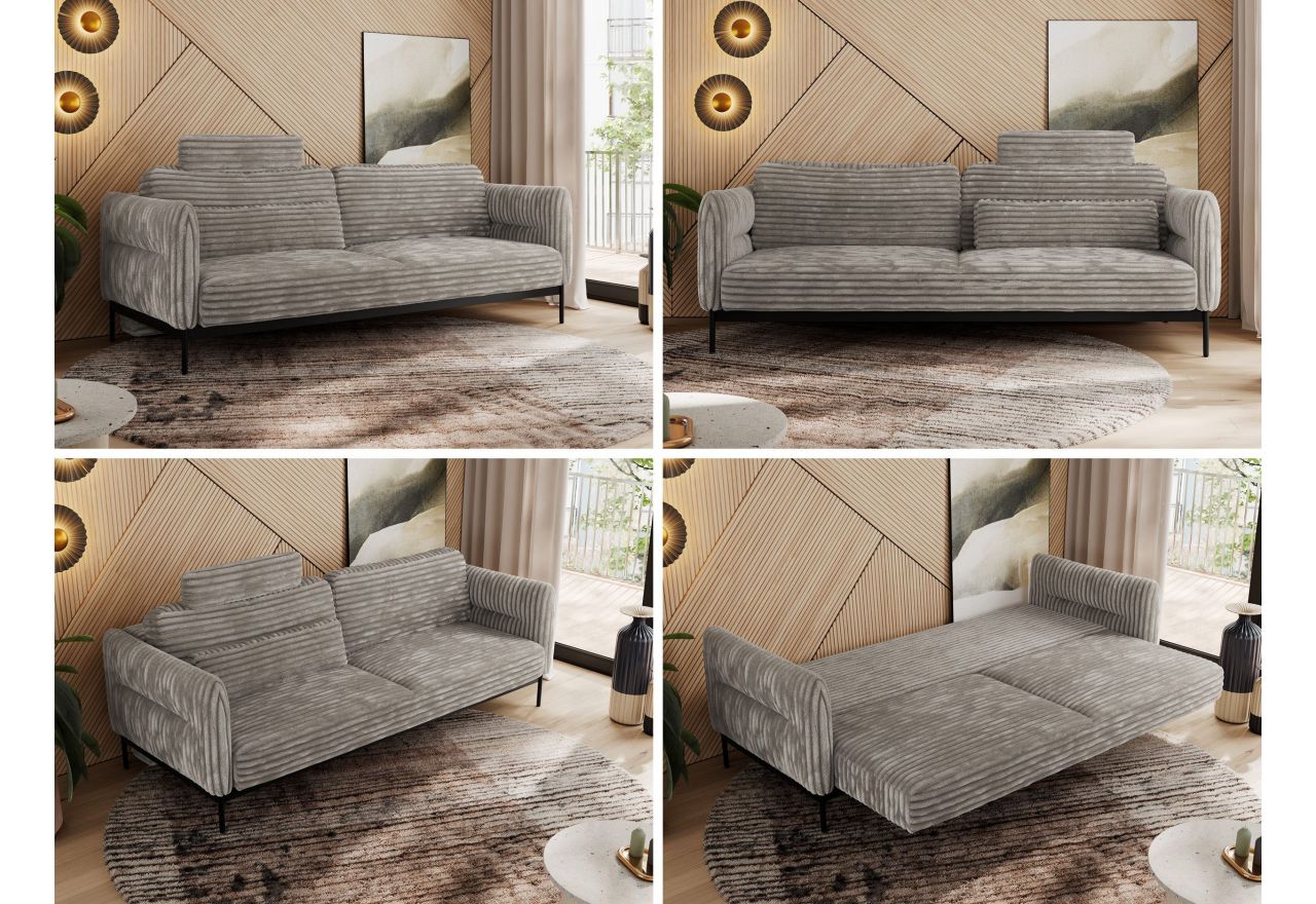 Sofa SALENTO - jasnobrązowy, sztruks