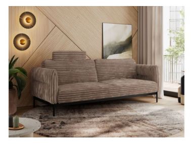 Sofa SALENTO - brązowy, sztruks