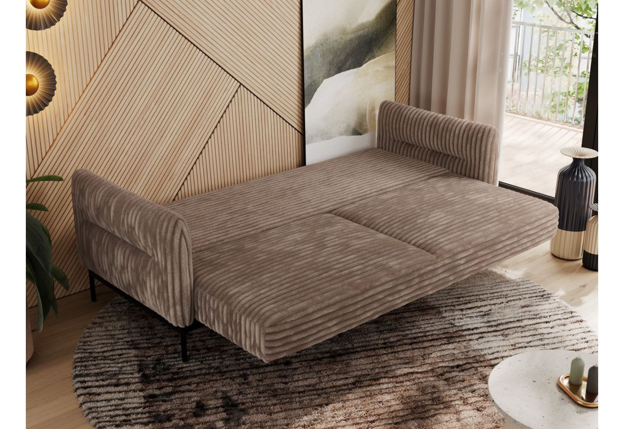 Sofa SALENTO - brązowy, sztruks