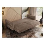 Sofa SALENTO - brązowy, sztruks