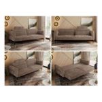 Sofa SALENTO - brązowy, sztruks