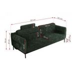 Sofa SALENTO - ciemnozielony, sztruks