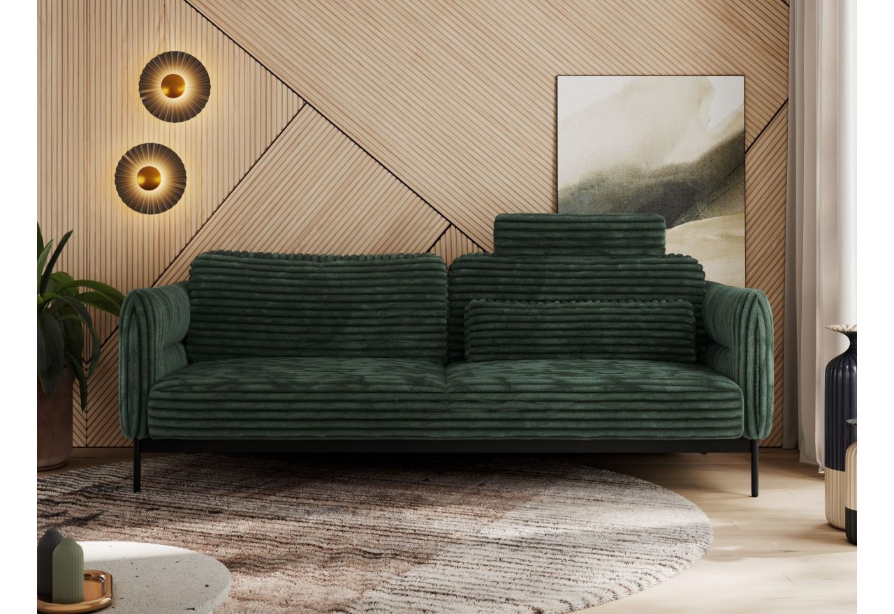 Sofa SALENTO - ciemnozielony, sztruks