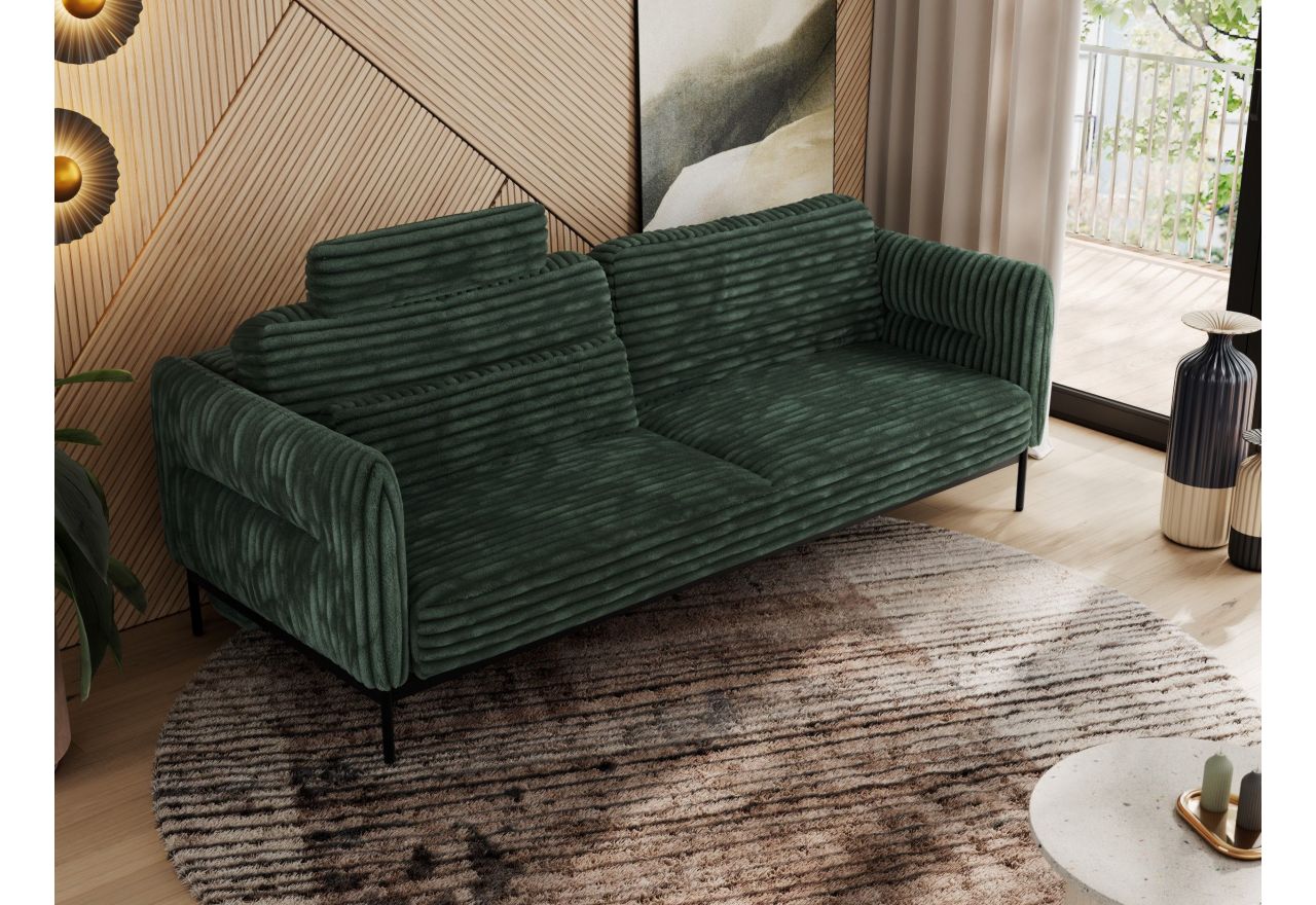 Sofa SALENTO - ciemnozielony, sztruks