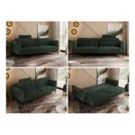 Sofa SALENTO - ciemnozielony, sztruks