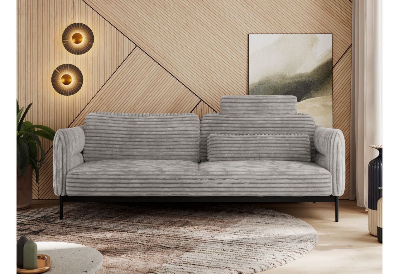 Sofa SALENTO - jasnoszary, sztruks