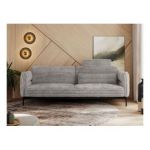 Sofa SALENTO - jasnoszary, sztruks