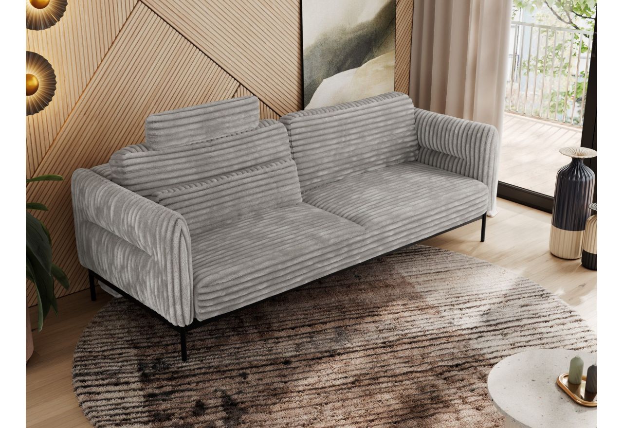 Sofa SALENTO - jasnoszary, sztruks