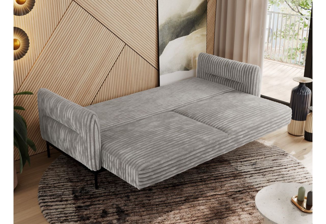 Sofa SALENTO - jasnoszary, sztruks