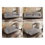 Sofa SALENTO - jasnoszary, sztruks