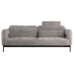 Sofa SALENTO - jasnoszary, sztruks