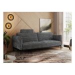 Sofa SALENTO - szary, sztruks