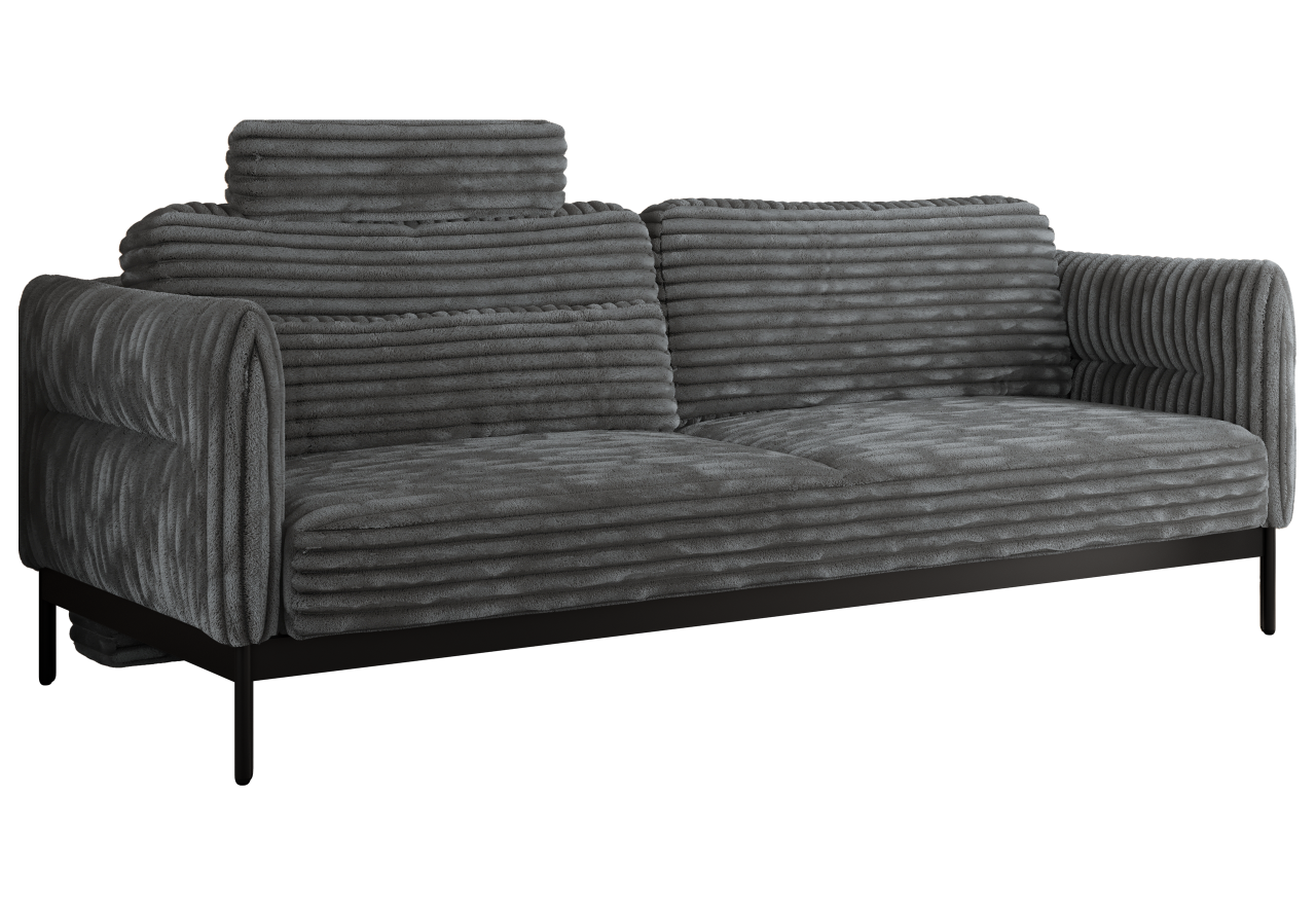 Sofa SALENTO - szary, sztruks