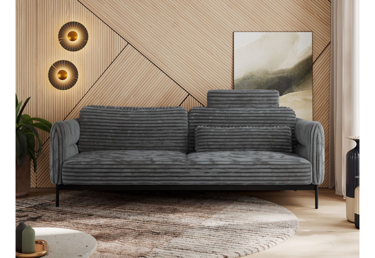 Sofa SALENTO - szary, sztruks