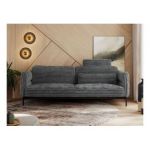 Sofa SALENTO - szary, sztruks