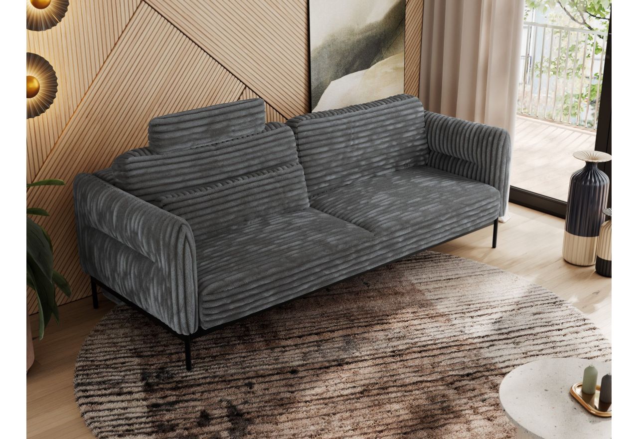 Sofa SALENTO - szary, sztruks
