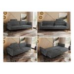Sofa SALENTO - szary, sztruks