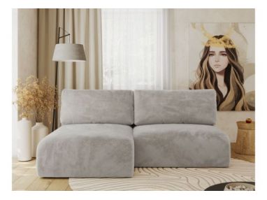 Narożnik VIVO L - strona lewa - jasnoszary, plusz