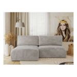 Narożnik VIVO L - strona lewa - jasnoszary, plusz