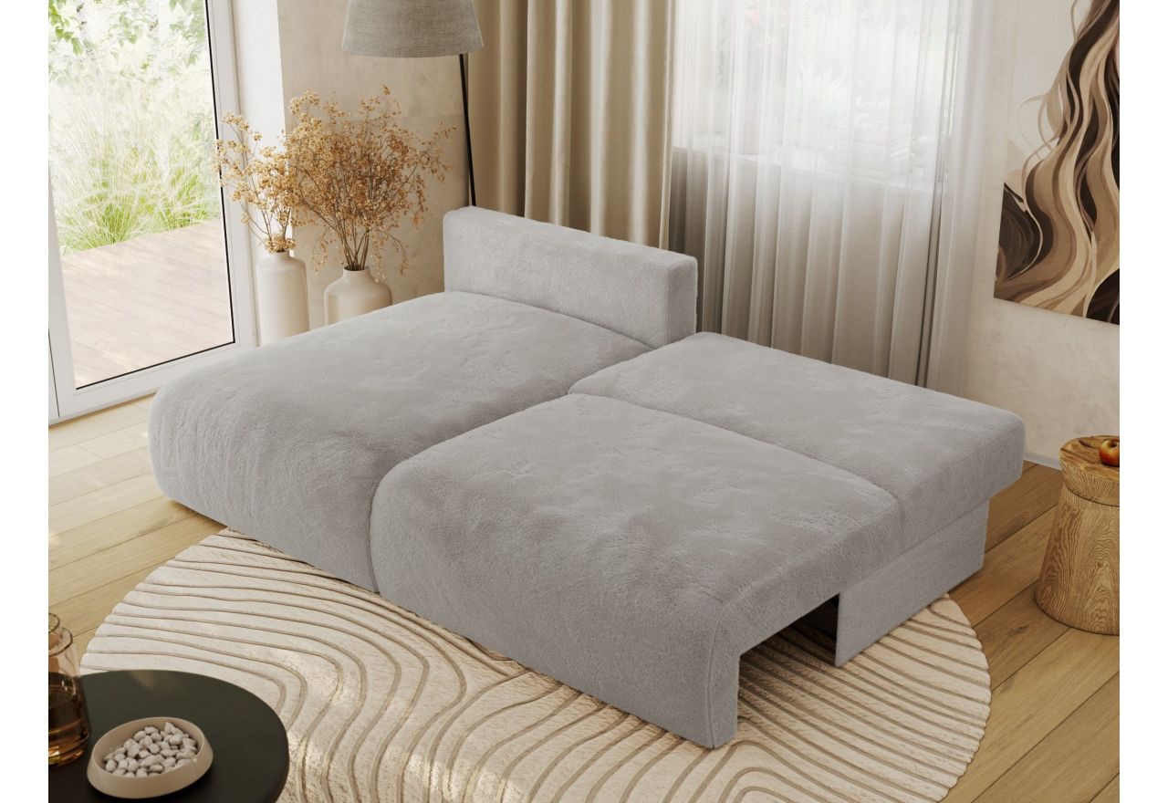 Narożnik VIVO L - strona lewa - jasnoszary, plusz