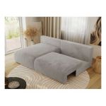 Narożnik VIVO L - strona lewa - jasnoszary, plusz