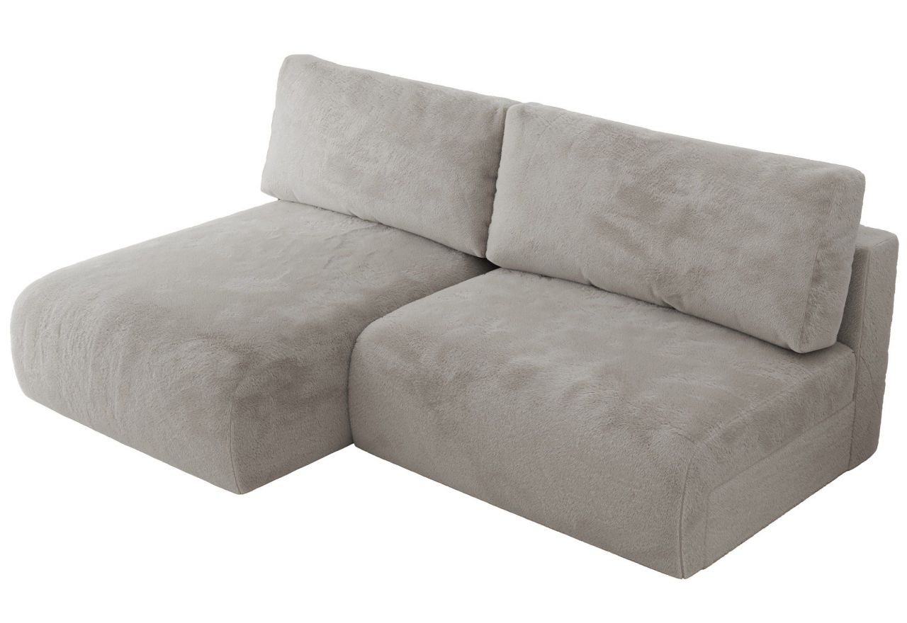 Narożnik VIVO L - strona lewa - jasnoszary, plusz