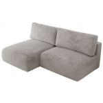 Narożnik VIVO L - strona lewa - jasnoszary, plusz