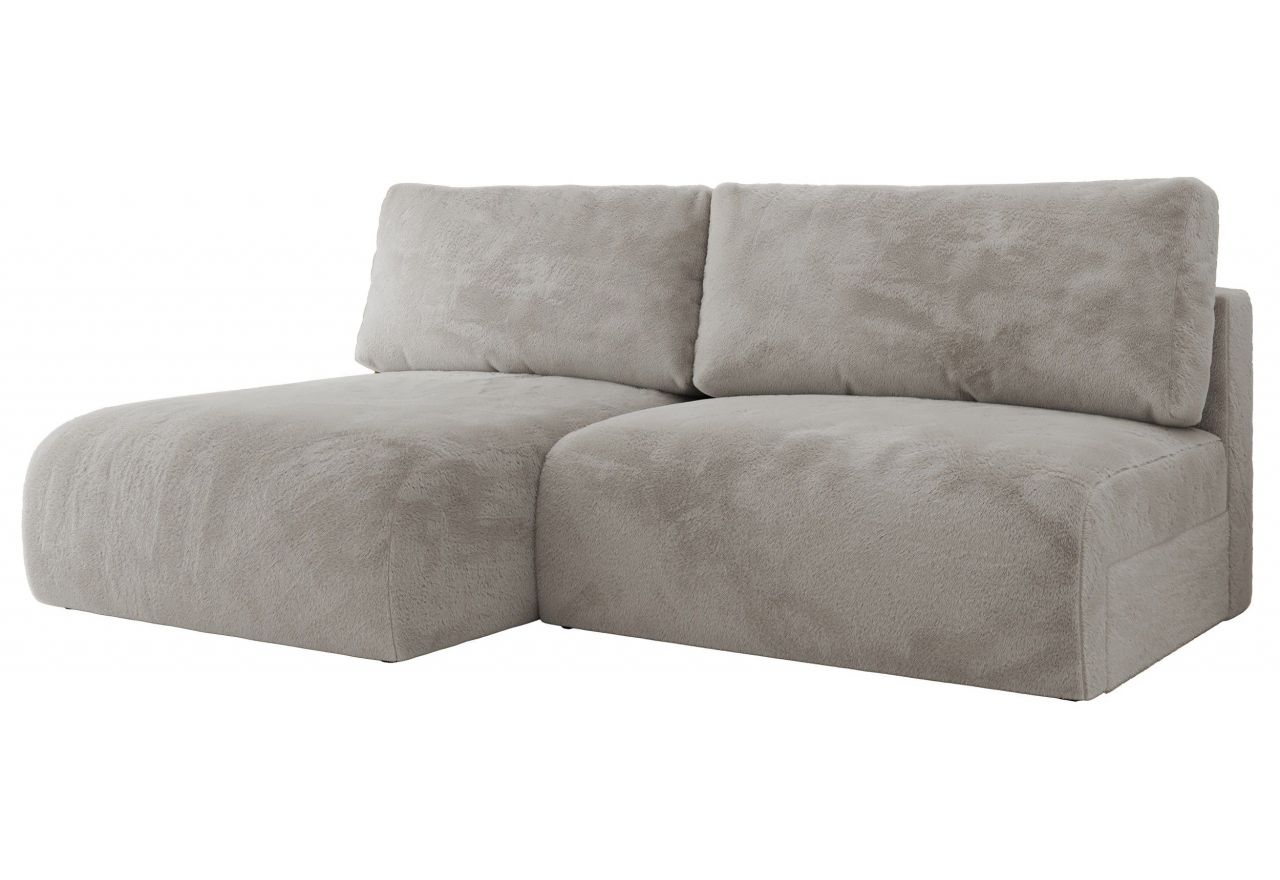 Narożnik VIVO L - strona lewa - jasnoszary, plusz