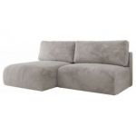 Narożnik VIVO L - strona lewa - jasnoszary, plusz