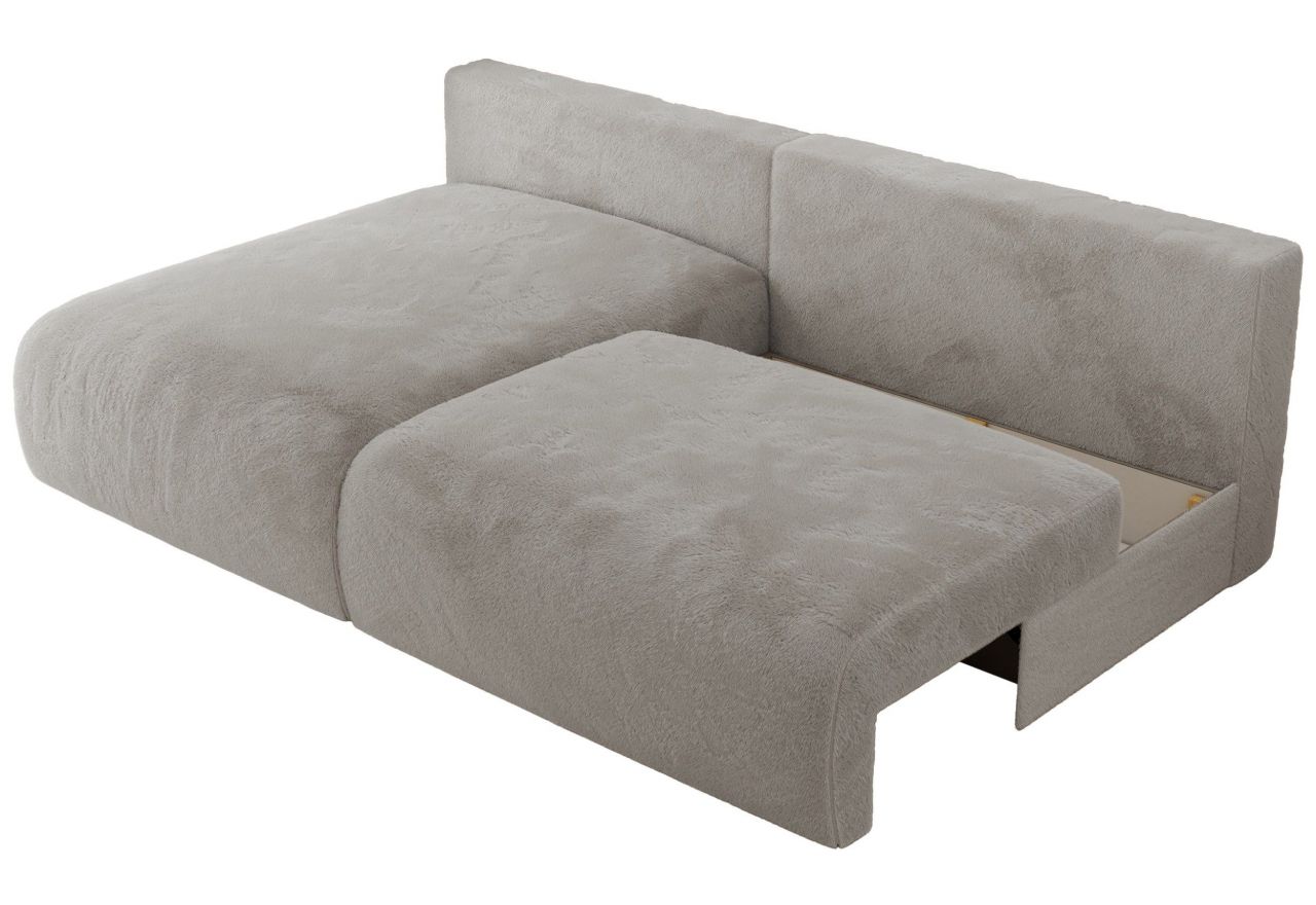 Narożnik VIVO L - strona lewa - jasnoszary, plusz