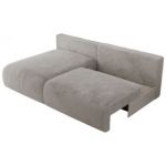 Narożnik VIVO L - strona lewa - jasnoszary, plusz