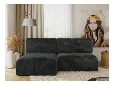 Narożnik VIVO L - strona lewa - ciemnoszary, plusz