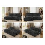 Narożnik VIVO L - strona lewa - ciemnoszary, plusz