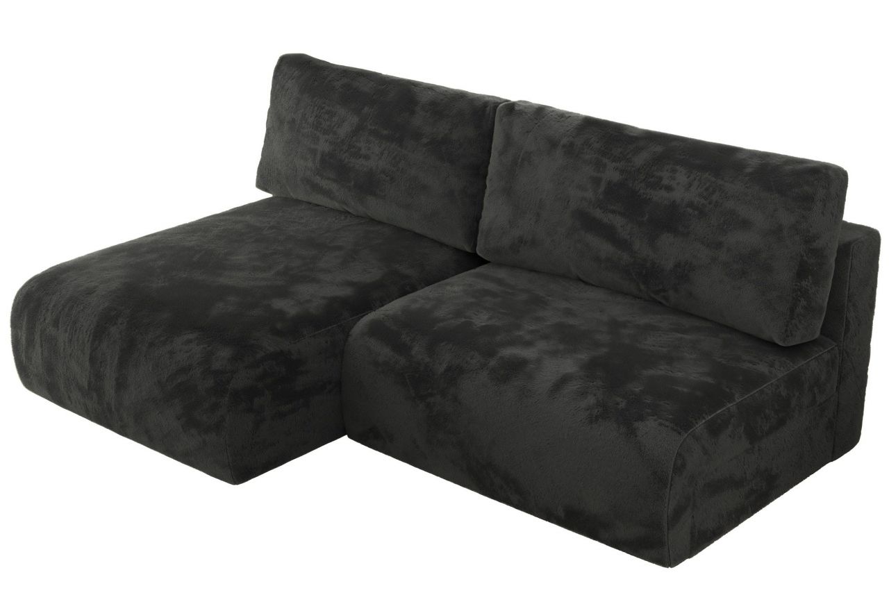 Narożnik VIVO L - strona lewa - ciemnoszary, plusz