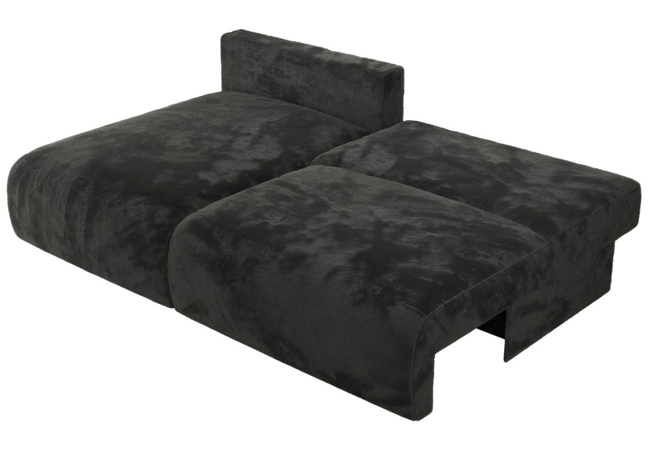 Narożnik VIVO L - strona lewa - ciemnoszary, plusz