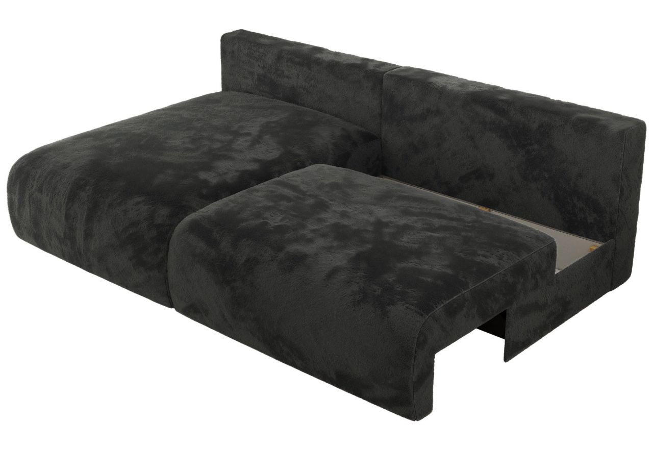 Narożnik VIVO L - strona lewa - ciemnoszary, plusz