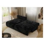 Narożnik VIVO L - strona lewa - czarny, plusz