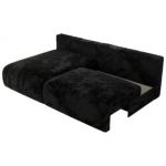 Narożnik VIVO L - strona lewa - czarny, plusz