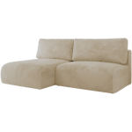 Narożnik VIVO L - strona lewa - kremowy, plusz