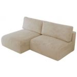 Narożnik VIVO L - strona lewa - kremowy, plusz