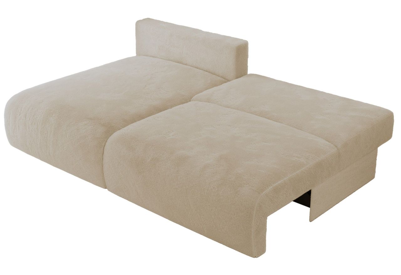 Narożnik VIVO L - strona lewa - kremowy, plusz