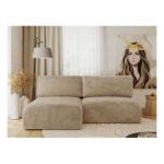 Narożnik VIVO L - strona lewa - beżowy, plusz