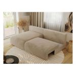 Narożnik VIVO L - strona lewa - beżowy, plusz