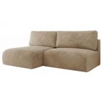 Narożnik VIVO L - strona lewa - beżowy, plusz