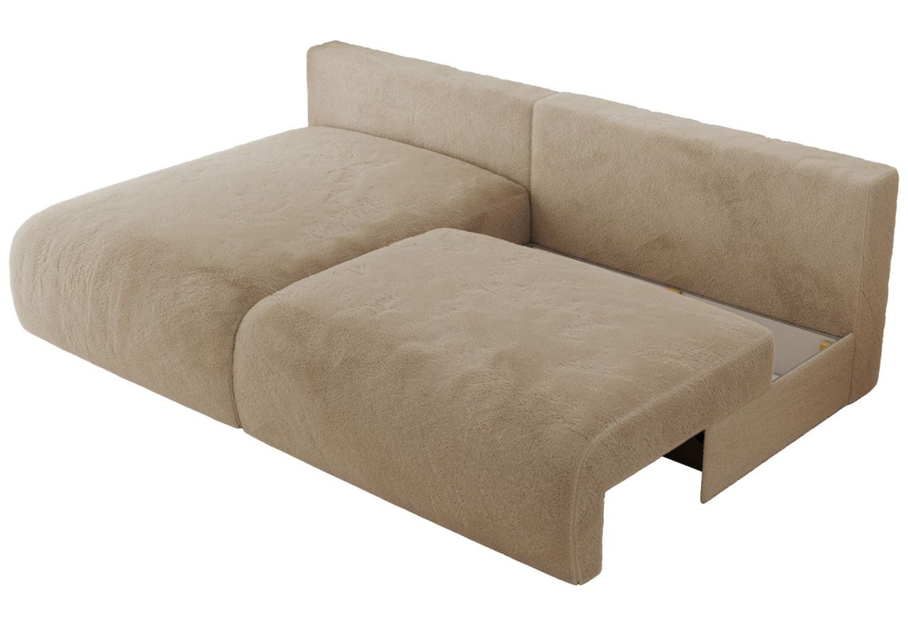 Narożnik VIVO L - strona lewa - beżowy, plusz