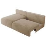 Narożnik VIVO L - strona lewa - beżowy, plusz