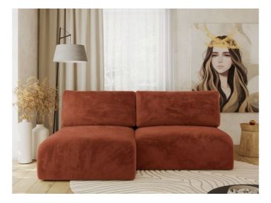 Narożnik VIVO L - strona lewa - pomarańczowy, plusz